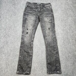 Salvage Supply Company Jeans‎ Mens 29x32 Gray Havoc Straight Slim Fit Distressed